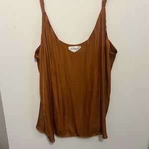 Evereve Satin Rust Camisole Tank Top